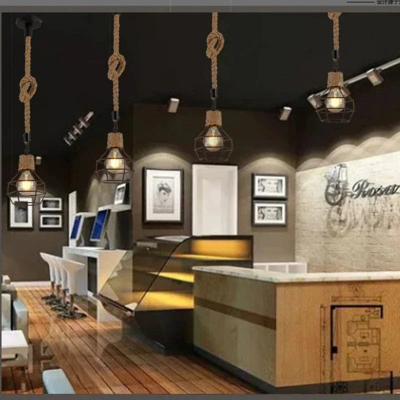 Lustre en ficelle créative nordique pour salon ou chambre d'hôtel | Marco Lucetti