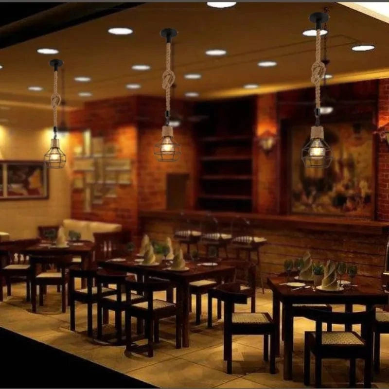 Lustre en ficelle créative nordique pour salon ou chambre d'hôtel | Marco Lucetti