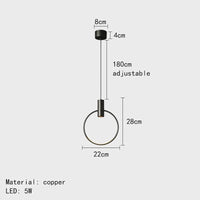 Lustre en laiton avec 3 anneaux et gradation personnalisable | Marco Lucetti Noir / 3 modifiables