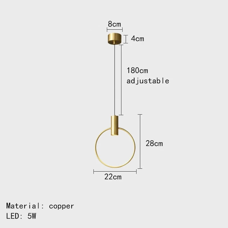 Lustre en laiton avec 3 anneaux et gradation personnalisable | Marco Lucetti Or / 3 modifiables