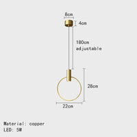 Lustre en laiton avec 3 anneaux et gradation personnalisable | Marco Lucetti Or / 3 modifiables