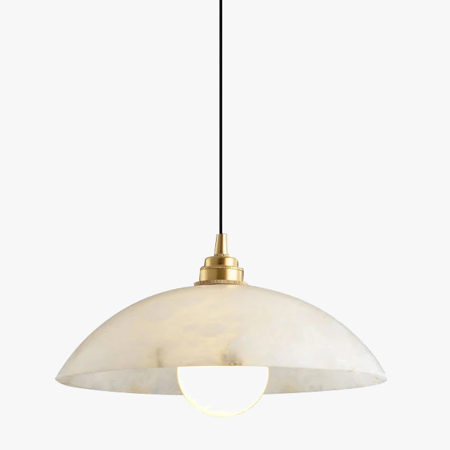 Lustre de luxe en laiton et marbre importé