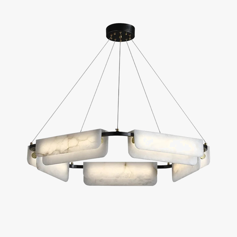 Lustre de luxe en marbre naturel