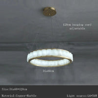 Lustre en marbre naturel espagnol de grand luxe pour hôtellerie prestige | Marco Lucetti Dia60cm / Or / Lumière chaude