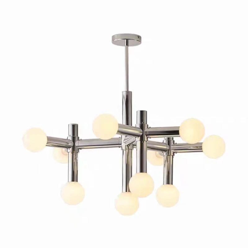 Lustre en métal chromé au style designer art décor - Nouveauté ! | Marco Lucetti