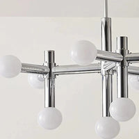 Lustre en métal chromé au style designer art décor - Nouveauté ! | Marco Lucetti