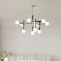 Lustre en métal chromé au style designer art décor - Nouveauté ! | Marco Lucetti