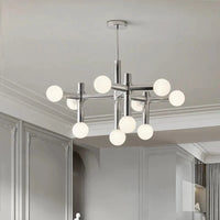 Lustre en métal chromé au style designer art décor - Nouveauté ! | Marco Lucetti