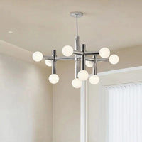 Lustre en métal chromé au style designer art décor - Nouveauté ! | Marco Lucetti