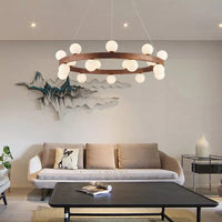 Lustre en noyer haut de gamme pour salon | Marco Lucetti