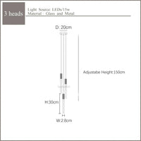 Lustre en Or Moderne LED pour Escalier en Cristal Spirale | Marco Lucetti 3 lumières 15W / Blanc chaud