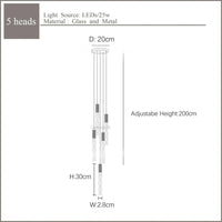 Lustre en Or Moderne LED pour Escalier en Cristal Spirale | Marco Lucetti 5 lumières 25W / Blanc chaud