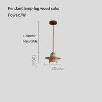 Lustre en pierre LED style rétro médiéval - Petit Détail | Marco Lucetti Pendentif bûche de bois / 6000K