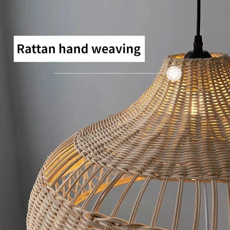 Lustre en rotin clair design | Marco Lucetti