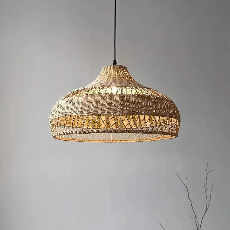Lustre en rotin clair design | Marco Lucetti