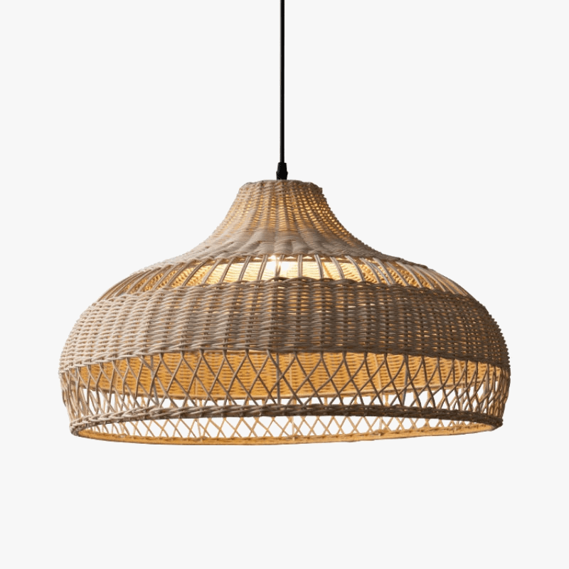 Lustre en rotin clair design | Marco Lucetti