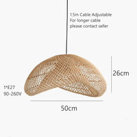 Lustre en rotin de style Wabi Sabi artisanal | Marco Lucetti