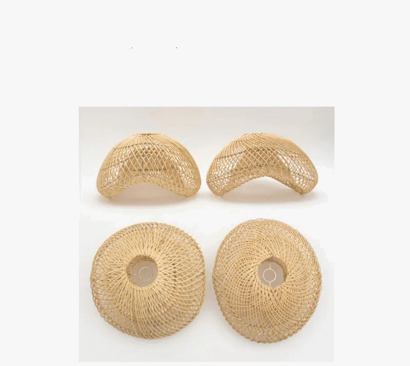 Lustre en rotin de style Wabi Sabi artisanal | Marco Lucetti