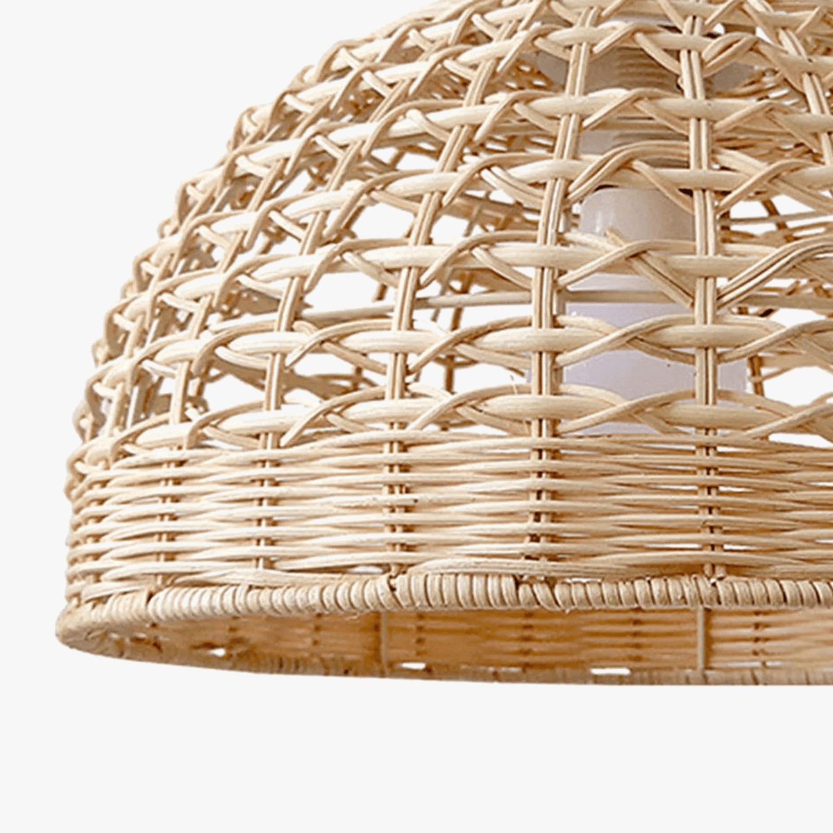 Lustre en rotin et abat-jour assorti | Marco Lucetti Chine