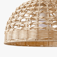 Lustre en rotin et abat-jour assorti | Marco Lucetti Chine