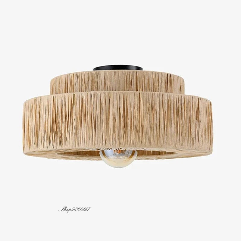 Lustre en rotin style japonais fait main - Collection Unique | Marco Lucetti