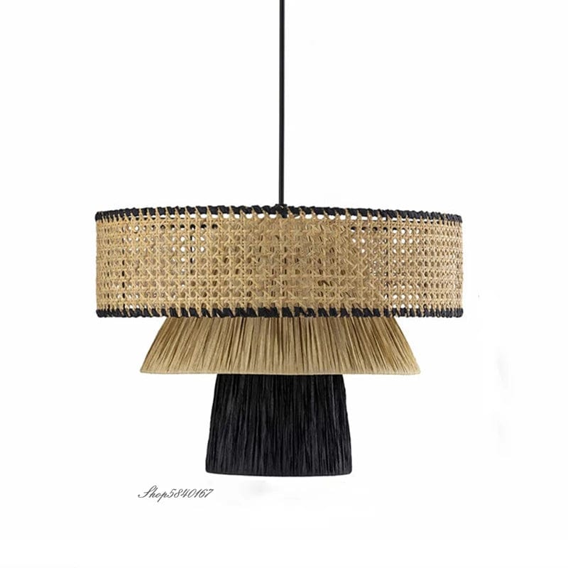 Lustre en rotin style japonais fait main - Collection Unique | Marco Lucetti