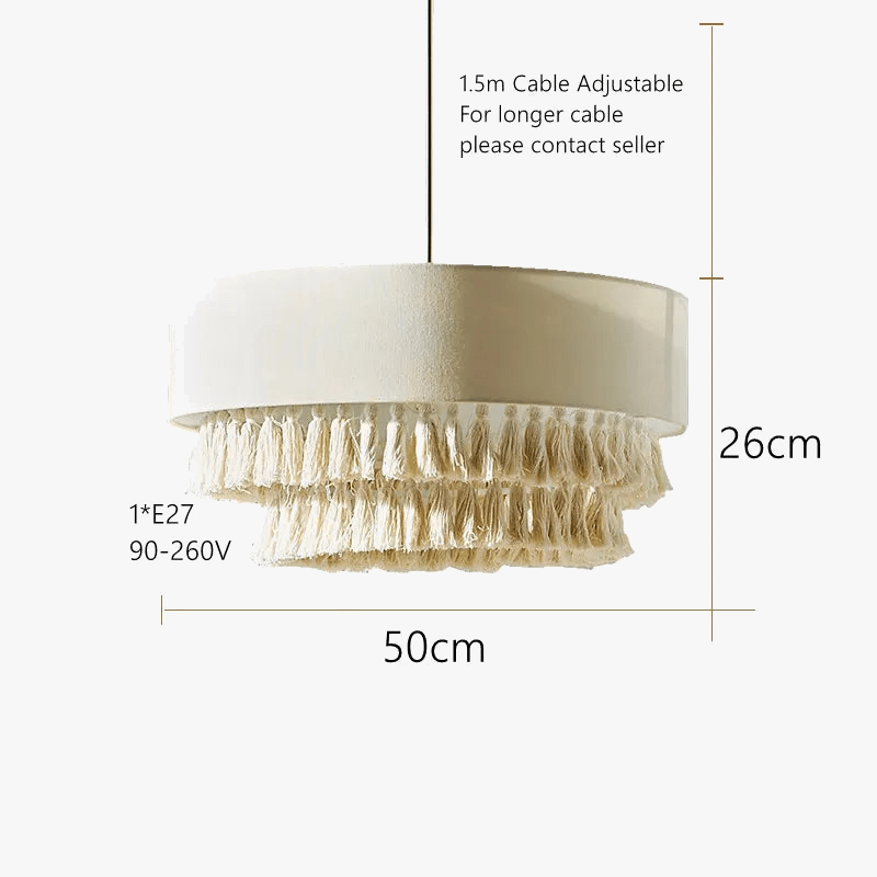 Lustre en tissu bohème wabi sabi façon japonaise | Marco Lucetti