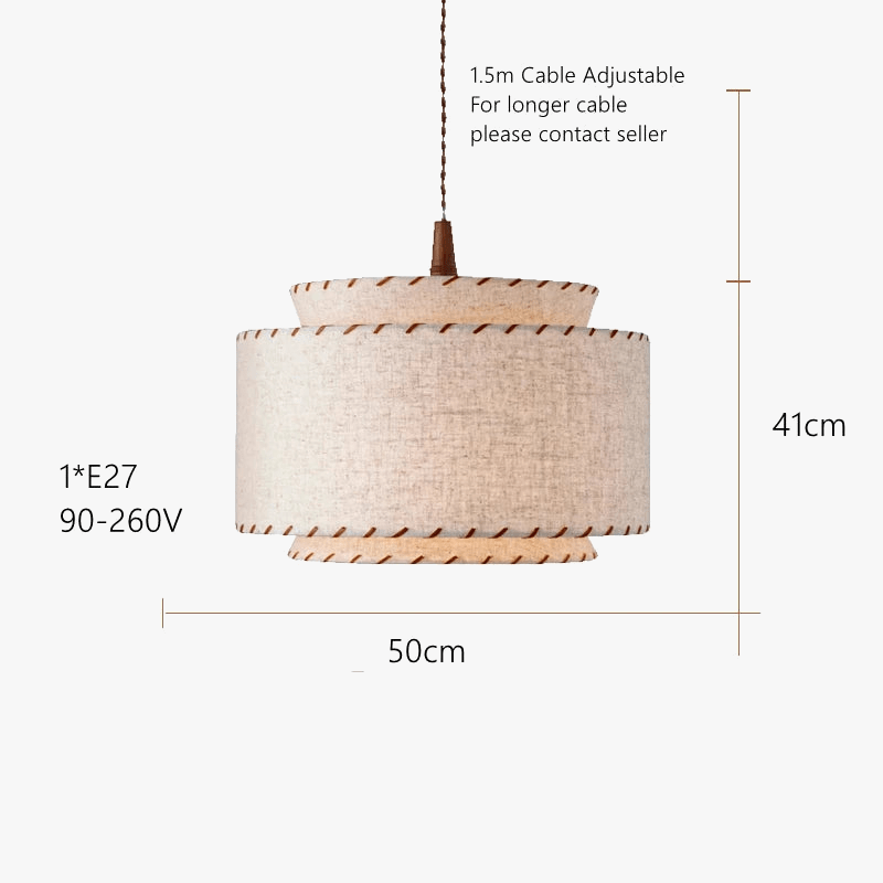 Lustre en tissu Bohême Wabi Sabi - Idéal pour salon, salle à manger, magasin, bureau, hôtel ou appartement | Marco Lucetti