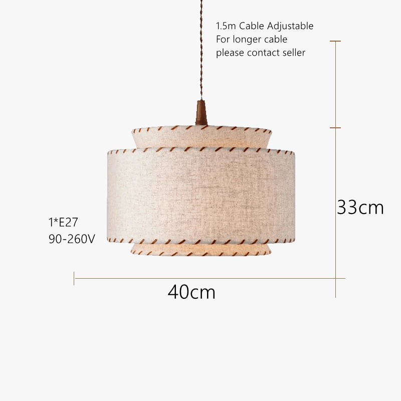 Lustre en tissu Bohême Wabi Sabi - Idéal pour salon, salle à manger, magasin, bureau, hôtel ou appartement | Marco Lucetti