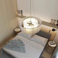 Lustre en Tissu Japonais Art Moderne pour Éclairage Romantique de Restaurant | Marco Lucetti