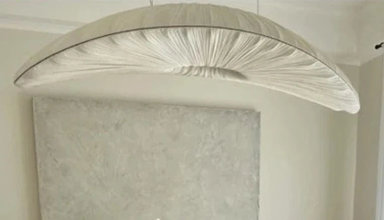 Lustre en tissu marin de luxe "Voilier Élégant" | Marco Lucetti Blanc 80cm