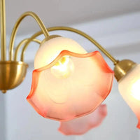 Lustre en verre à fleurs nordique LED créatif. | Marco Lucetti