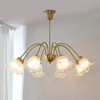 Lustre en verre à fleurs nordique LED créatif. | Marco Lucetti