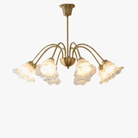 Lustre en verre à fleurs nordique LED créatif. | Marco Lucetti