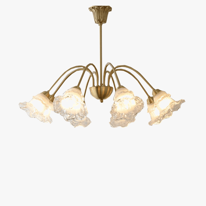 Lustre en verre à fleurs nordique LED créatif. | Marco Lucetti