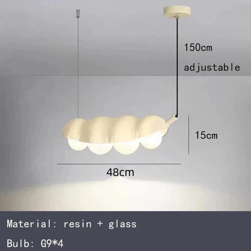 Lustre en verre à pois innovants avec fil ajustable | Marco Lucetti B-Beige-48cm / Blanc chaud