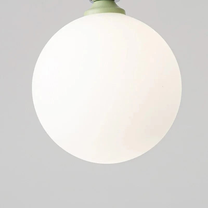 Lustre en verre blanc laiteux pour table à manger  | Marco Lucetti