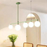 Lustre en verre blanc laiteux pour table à manger  | Marco Lucetti