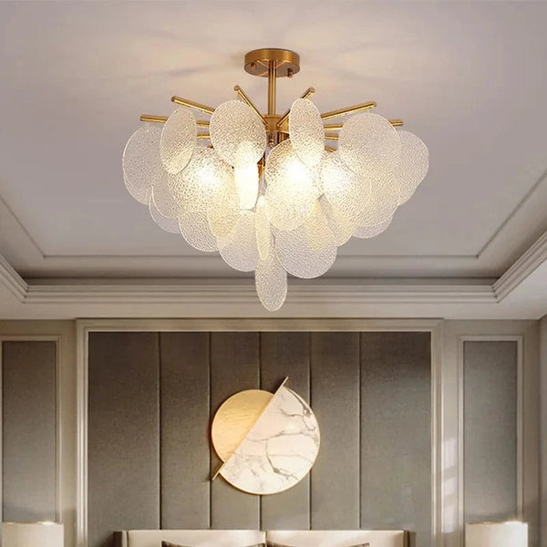 Lustre en verre de luxe avec carillons éoliens romantiques | Marco Lucetti