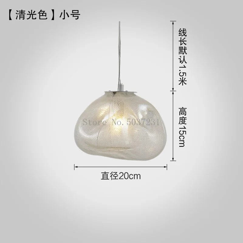 Lustre en verre de luxe LED nordique post-moderne créatif | Marco Lucetti Clair 20cm / Blanc chaud