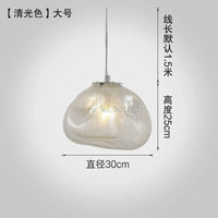 Lustre en verre de luxe LED nordique post-moderne créatif | Marco Lucetti Clair 30cm / Blanc chaud