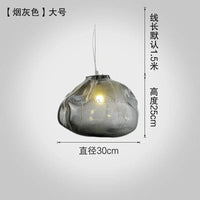 Lustre en verre de luxe LED nordique post-moderne créatif | Marco Lucetti Gris fumé 30cm / Blanc chaud