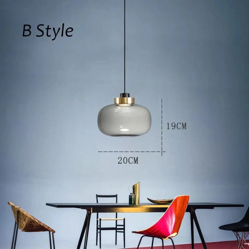 Lustre en verre de Style Moderne - Élégance Contemporaine | Marco Lucetti Style B / Lumière froide