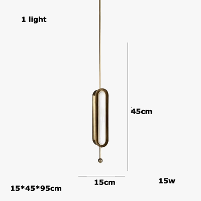 Lustre en verre doré Postmodern Art déco pour salle à manger | Marco Lucetti
