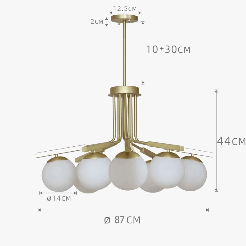 Lustre en Verre élégant pour Salon | Marco Lucetti