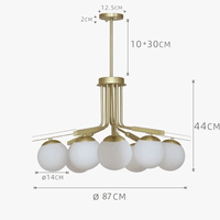 Lustre en Verre élégant pour Salon | Marco Lucetti