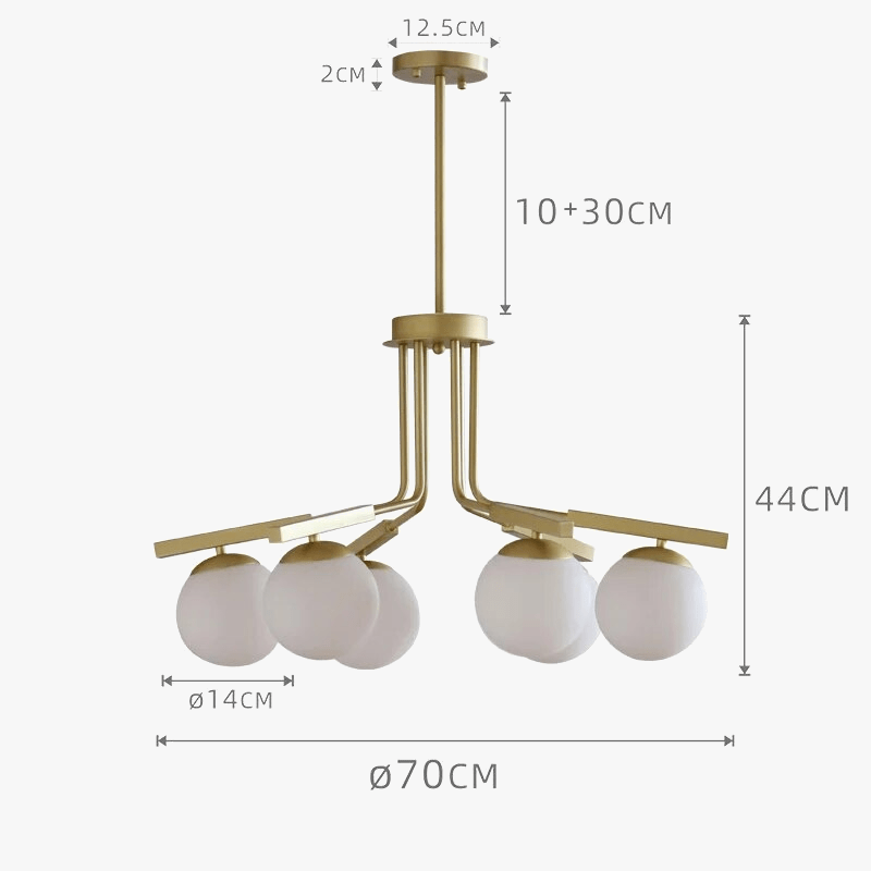 Lustre en Verre élégant pour Salon | Marco Lucetti
