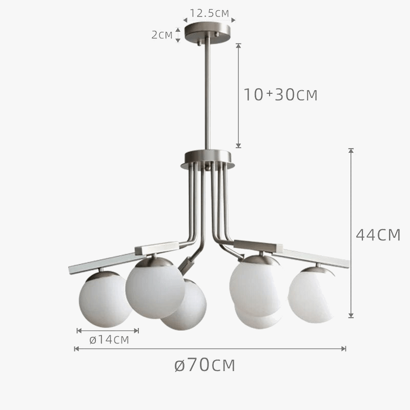 Lustre en Verre élégant pour Salon | Marco Lucetti