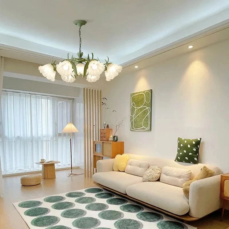 Lustre en verre français "Muguet Fleuri" | Marco Lucetti