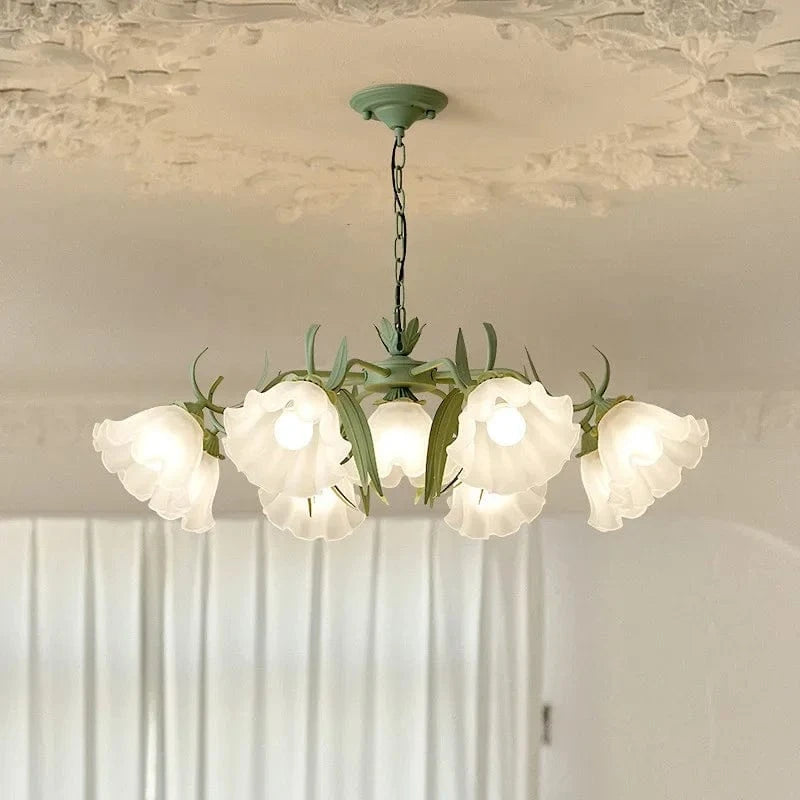 Lustre en verre français "Muguet Fleuri" | Marco Lucetti